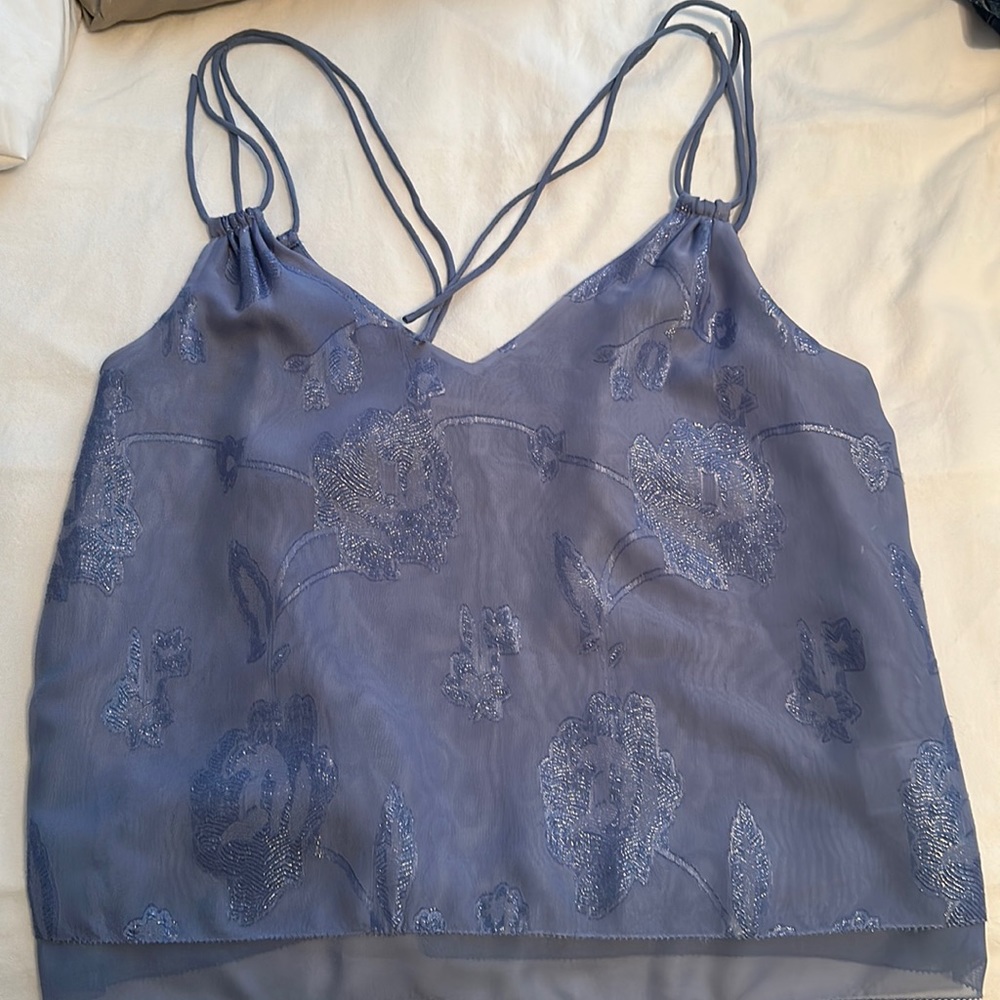 Cupcakes & Cashmere Tops | Cupcakes and Cashmere Blue Prya Tie Shoulder Tank